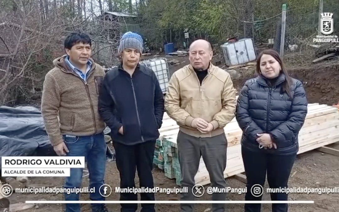 Municipio entrega ayuda a familia afectada por incendio en Llongahue